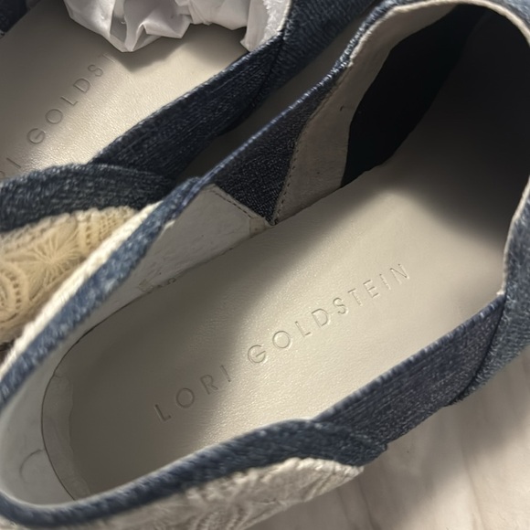Lori Goldstein Collection Castiel Denim Lace Slip On Loafers size 8.5 - Picture 6 of 6